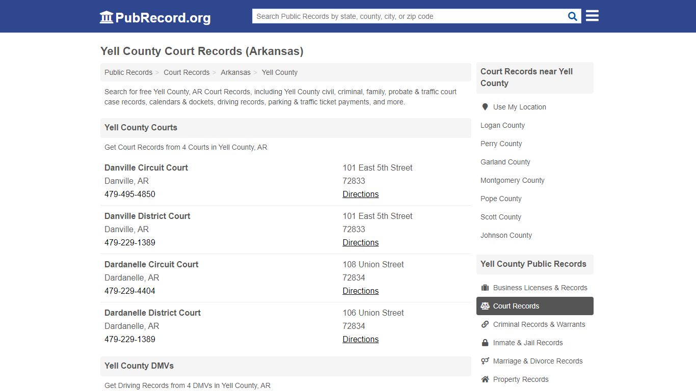 Free Yell County Court Records (Arkansas Court Records)